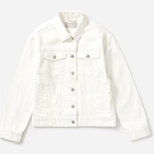 Everlane white denim jacket